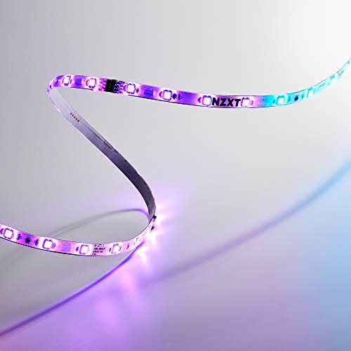 Nzxt - Hue 2 LED Strips - X2 250mm RGB LED Lighting Strips - Magnetic and Double-Sided Tape – Simple Installation - Immersive Desktop Lighting System – PC Case Lighting Accessory
