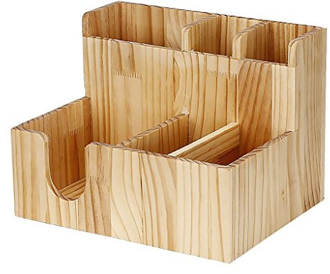 Tubayia Porte-Couverts en Bois 6 Compartiments