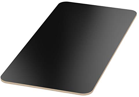 AUPROTEC Tischplatte 18mm schwarz 1400 mm x 400 mm rechteckige Multiplexplatte melaminbeschichtet von 40cm-200cm auswählbar Ecken Radius 100mm Birken-Sperrholzplatten Auswahl: 140x40 cm