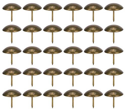 Clavo de tapicería de 30 Piezas, Clavo de tapicería de Cabeza de 25-37 mm Clavos de Hierro de Bronce Cian para Muebles Muebles Decorativos Accesorios de Hardware(25x25mm (Thickening))