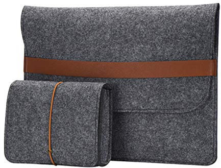 LUOHANGE 15 Inch MacBook Pro Sleeve Protective Laptop Case for 16 Inch MacBook Pro 2019, 15 Inch MacBook Pro 2015-2019, Dell XPS 15 with Small Felt Accessory Bag