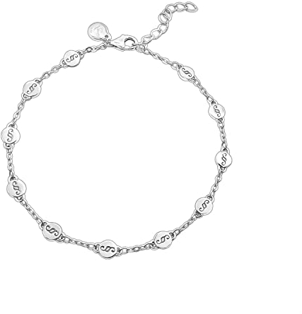 Lawellery Paragraphen Anhänger Armkette Armband, Schmuck für Juristen - Silber (19cm Länge) - Paragraph Tile