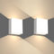 Klighten 2 Stück LED Wandleuchte Außen Innen 7W Up Down Aussenleuchte Wasserdicht IP65 Wandbeleuchtung Modern Wandlampe aus Aluminium für Eingang Wohnzimmer Garten, 2700-3000K Warmweiß, Weiß