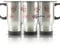 Hairyworm Personalised Travel Mug, 400ml Silver Stainless Steel Travel Mug with Handle, Customised with Initial/Name, Giraffe Pink Bow Multicolour Flowers Design Print