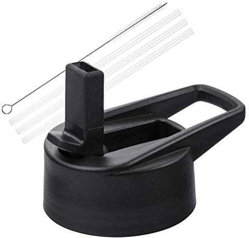 Tapa de popote de boca ancha – Tapa de popote compatible con de boca ancha botella de agua Flip Straw tapas de repuesto para fácil transporte
