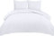 Utopia Bedding Bettwäsche 220x240 Set - Mikrofaser Bettbezug 240x220 cm + 2 Kissenbezüge 65x65 cm - Bedruckt weiß