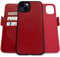 dreem Fibonacci wallet case compatible with iPhone 13/2-in-1 shockproof case and detachable vegan leather folio, MagSafe compatible, RFID protection [Red]