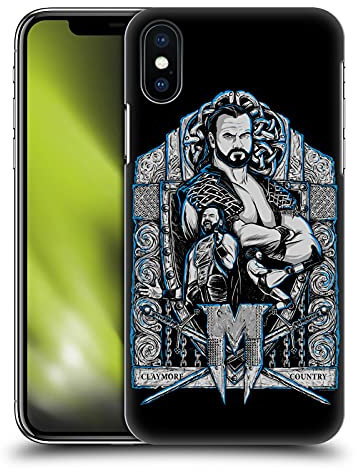 Head Case Designs Offizielle WWE Drew McIntyre Poster Kunst D. McIntyre Grafiken Harte Rueckseiten Handyhülle Hülle Huelle kompatibel mit Apple iPhone X/iPhone XS