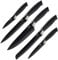 Judge Kitchen Knife Set & Knife Holder, 5 Piece Black Knife Set with Non-Slip Handles, Black Knife Block with Knives
