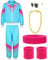 YADODO 90er 80er Jahre Outfit Herren Damen Trainingsanzug Jacke Hose Anzug Accessoires Kleidung New Kids Kostüm 80iger Schlagerparty Bad Taste Paare Karneval (S)