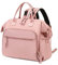 LORADI Wickeltasche mit großem Fassungsvermögen, wasserabweisendes Nylon, 3-Wege-Reiserucksack und Schultertasche mit Anti-Diebstahl-Taschen (Rosa)