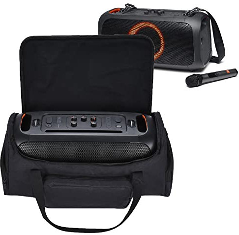 YipuVR Carrying Case for JBL PartyBox On The Go Speaker, Soft Travel Storage Bag Compatible with PartyBox On-The-Go Portable Party Speaker Outdoor Box-Only Case No Shoulder Strap(Black)