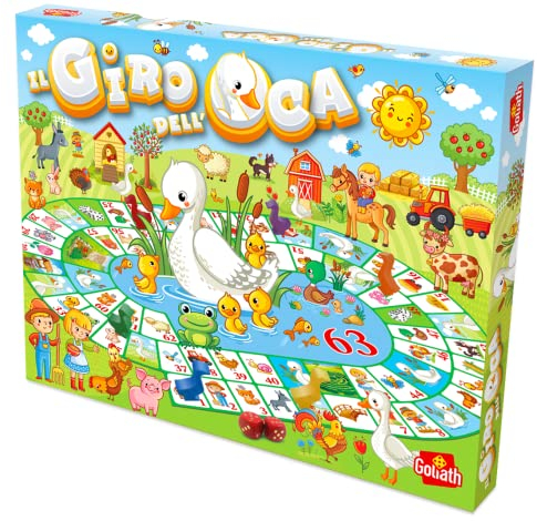 Il Gioco dell'Oca, Giro dell'Oca, Gioco da Tavolo, di Società, per tutta la famiglia, dai cinque anni in su