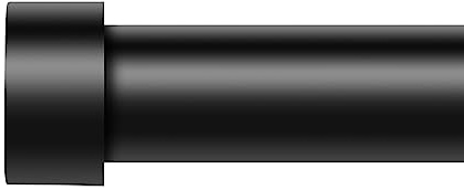 VOIIY Curtain Rods for Windows 48 to 84 Inch(4-7 Feet),Black 1'' Diameter Drapery Rods with End Cap Style Design,Modern Adjustable Heavy Duty Curtain Rod,Size:36''-88''