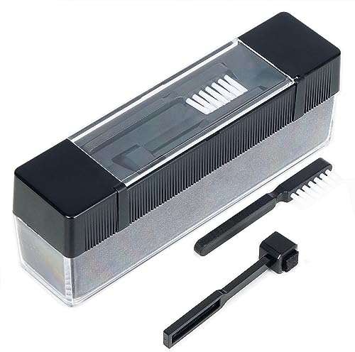 Jancane Vinyl Record Cleaning Kit, 3-in-1 Turntable Records Cleaner Includes Soft Anti Static Velvet Clean Brush and Stylus Cleaner Brush