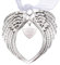 CREATCABIN Angel Wings Memorial Ornaments Christmas Hanging Decor Your Wings were Ready but My Heart was Not Heart Pendant Memory Gift for Loss Loved Ones Mum Dad Holiday Decoration