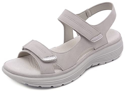 SMajong Sandales Mode Femme Plateforme Sandales de Sport Confortable Sandales de Marche À Bout Ouvert Été Légères Chaussures de Plage