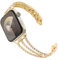 KADES kompatibel mit Apple Watch Armband Damen, Glitzer Diamant Gliederarmband Edelstahl Armband Ersatzarmband für Apple Watch SE, series 10 42mm, 9/8/7 41mm, 6/5/4 40mm, 3/2/1 38mm, Gold