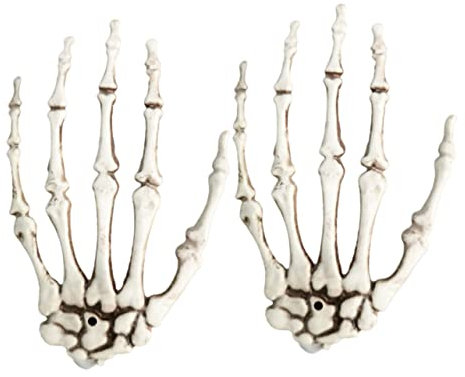 ibasenice Theater Requisiten 1 Paar Spielzeug Gruselige Skelettdekorationen Gruselige Knochenhand Gefälschte Knochenhände Handknochen Halloween Weiß Halloween Dekoration