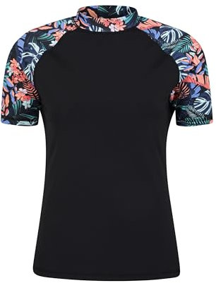 Mountain Warehouse Womens Patterned Rash Vest - UPF50+ Sun Protection, Rash Guard, Quick Drying, Flat Seams Swimwear, Stretch Top- for Spring Summer, Swimming Mixed (Patterned) 20