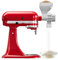 EASCANDY Getreidemühlenaufsatz aus Metall, passend für KitchenAid Standmixer, 12-stufig verstellbares Mühlenkörnerzubehör, passend für Kitchenaid, für frisch gemahlene Körner, Kaffeebohnen, Nüsse,