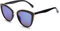 OuShiun Vintage Cat Eye Sonnenbrille Katzenauge für Damen Mode überdimensioniert trendige Cateye Sonnenbrille klassischen Stil UV Schutz(Blau)