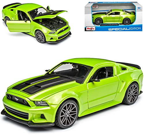Ford Mustang Coupe Grün Schwarz V 2. Generation 2009-2014 1/24 Modell Auto