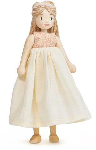 Tender Leaf Toys - Ferne und Lola Holzpuppen - Große handgefertigte multikulturelle Puppen mit drehbaren Armen und Beinen - Kreativität und Geschichtenerzähl-Fähigkeiten entwickeln - Fantasievolles