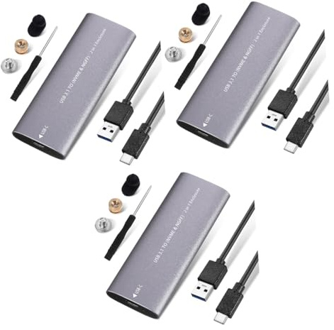 jojofuny 3pcs Portable Solid State USB Drive USB Type C Ultra-light External Solid State Drive Hard Disk Storage Cable for Office Use