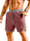 JMIERR Waffel Sport Kurze Hosen für Herren Stretch Loose Bermuda Short 2024 Basketball Shorts mit 3 Taschen und Lederetikett Rosa XL