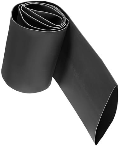 Unifizz Heat Shrink Tubing 70mm Dia 113mm Flat Width 2:1 Ratio Shrinkable Tube Cable Sleeve 1m - Black