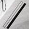 Finmrys Duschrinne 60cm Schwarz Matt Befliesbar Extra Flach Edelstahl Komplettset duschabfluss bodenablauf 360 Grad Siphon mit Geruchsstop und Haarsieb Größen 30cm -120cm