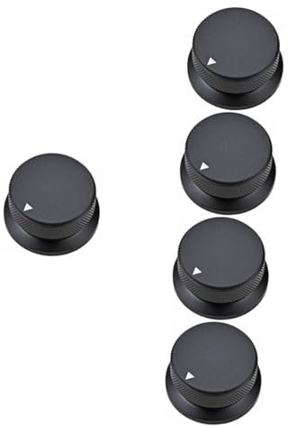 Abaodam 5pcs Replacement Potentiometer Knobs Knurled Finish Universal Guitar Accessories Set