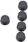 Abaodam 5pcs Replacement Potentiometer Knobs Knurled Finish Universal Guitar Accessories Set