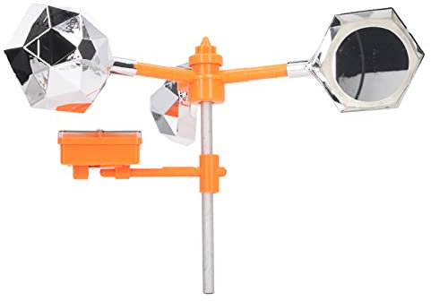 Solar-Vogelvertreiber, Eingebauter Lautsprecher, 68 Mm Spiegeldurchmesser, ABS, um 360° Drehbares Solar-Soundlicht, Weißer Vogelvertreiber für den Bauernhof