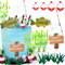 JeVenis Fishing Cake Topper Fishing Cake Decorations Gone Fishing Cake Topper Fishing Birthday Party Decorations for Baby Shower Birthday Party Supplies