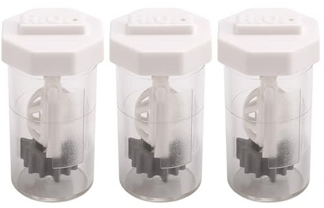 Agmoctz 3 Pieces Portable Hydrogen Peroxide Contact Lens Case Cleaner, Eye Scleral Contact Lens Stiff Clip Washer Machine