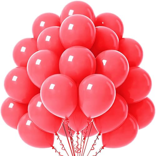 Tourima 20 Stück 10 Zoll Macarons Luftballons Rot Set, Rote Luftballons für Luftballons Hochzeit Verlobung Babyparty Dekoration Jugendweihe Geburtstagsdeko Rot Ballongirlande, Rote Ballons