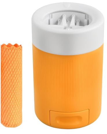 Lave Pattes pour Chien avec 1 Serviette Absorbante, pour Nettoyer les Pattes Boueuses, Accessoire de Promenade pour Chien (Orange)