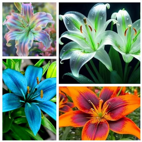 Lily Bulbs Mix,Perennials Lily,Fragrant,Garden Plants,Landscape Design Plants,Indoor and Outdoor Potted-10 Bulbs-B