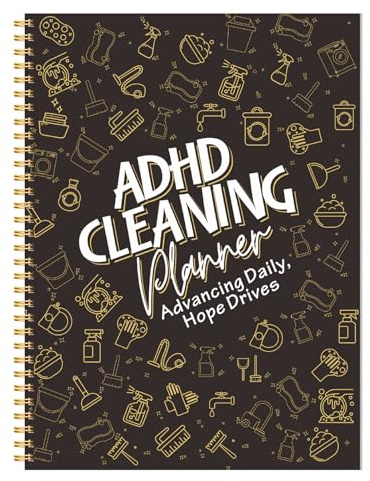 ADHD Cleaning Planner, Weekly and Monthly Organizing Planner with Cleaning Schedule and Checklist for Adults, Women for Household, Home, Kitchen, Bathroom, Bedroom Chores