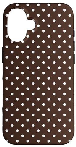 Polka Dots Braun Weiß für Frauen und Mädchen gepunktet Hülle für iPhone 16