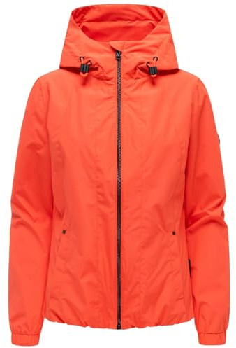 MARIKOO Damen Übergangsjacke (XS-3XL) wasserabweisend, mit Kapuze, 3 Taschen - N134