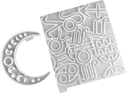 2 Stück Anhänger-Form, Mehrzweck-Silikon-Sternbilder, Epoxidharz, Handwerk zum Basteln, elegante Heimdekoration, Silikon-Schmuckformen