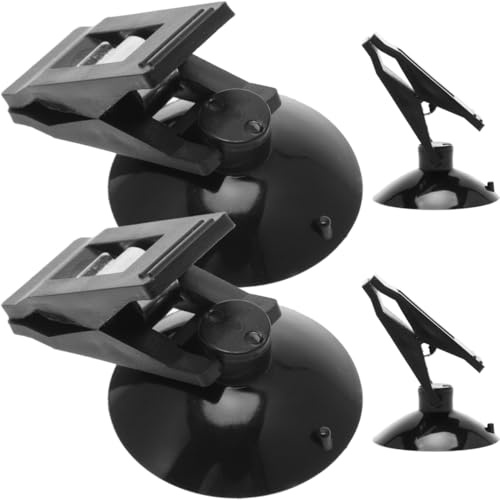 OSALADI 4-Pack Car Suction Cup Clips - Car Curtain Holders, Bag Clips, and Storage Clamps for Windows, Black