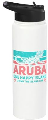 Aruba Caribbean Islands Souvenir Stainless Steel Insulated Water Bottle