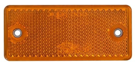 FKAnhängerteile 4 x Rückstrahler - Reflektor - Schrauben - 90 x 40 mm - Gelb - Prüfzeichen