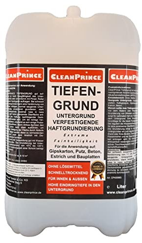 Deep Primer Ready for Use 5 Liter Tiefgrund Haftgrundierung Etching Primer for Cleaning, Wallpaper, Color, Tiles