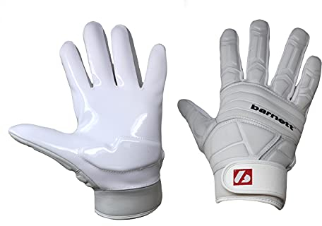 BARNETT FLG-03 American Football Handschuhe Linemen Profi, OL,DL, Weiß (S)