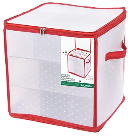 Aufbewahrungsbox für Christbaumkugeln - für 27 Kugeln - Sortierbox Kiste für Weihnachtsschmuck faltbar